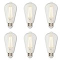 Westinghouse Bulb LED Dimmablemable 4.5W 120V ST20 Filament 2700K Clear E26 Med Base, 6PK 4518220